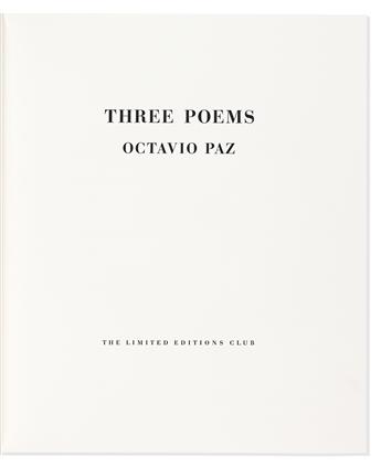 Motherwell, Robert (1915-1991) & Octavio Paz (1914-1998) Three Poems.